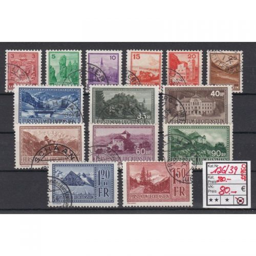 Liechtenstein 1934 : Mi.-Nr.:126-39 gestempelt
