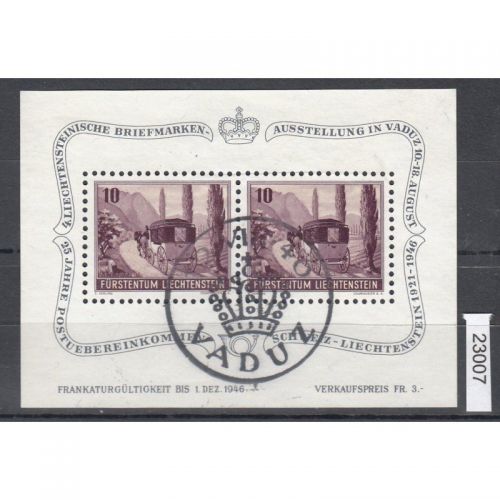 Liechtenstein 1946 : Mi.-Nr.:Block 4 gestempelt