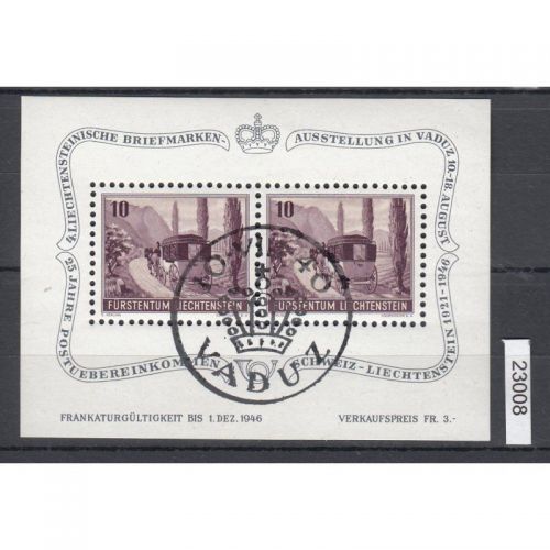 Liechtenstein 1946 : Mi.-Nr.:Block 4 gestempelt