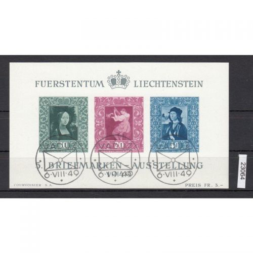 Liechtenstein 1949 : Mi.-Nr.:Block 5 gestempelt