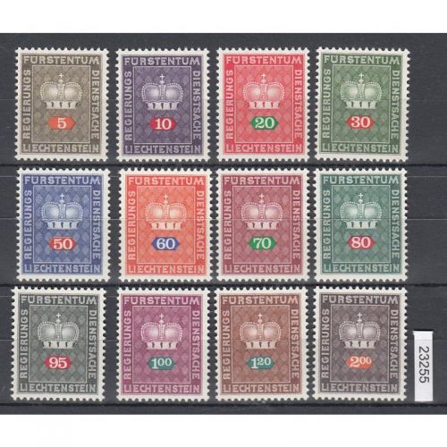 Liechtenstein 1968 : Mi.-Nr.:Dienst 45-56 **