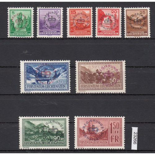 Liechtenstein 1934 : Mi.-Nr.:Dienst 11-19 *