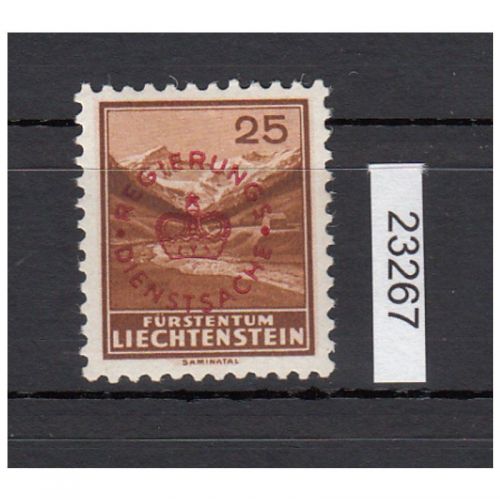 Liechtenstein 1934 : Mi.-Nr.:Dienst 15 a *  (roter Aufdruck)