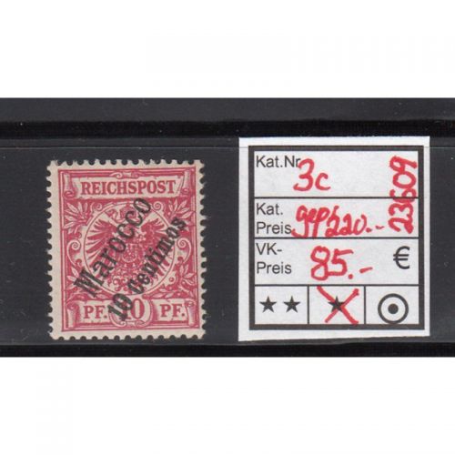 DAP Marokko 1899, Mich.-Nr.: 3 c * geprüft