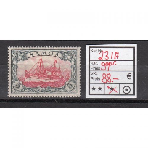 Kolonien Samoa 1915, Mich.-Nr.: 23 I A * geprüft/kurzbefund