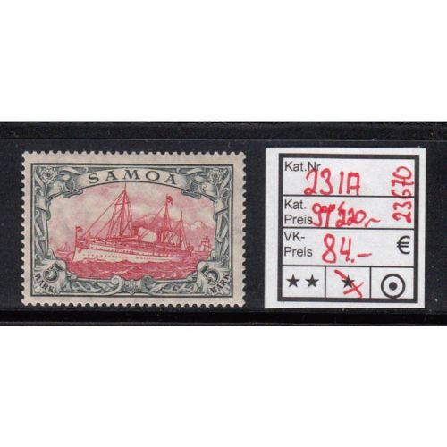 Kolonien Samoa 1915, Mich.-Nr.: 23 I A * geprüft
