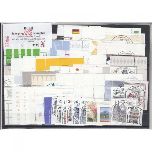 Bund 2003, Mich.-Nr.: 2305-2373 Gestempelt Komplett LUXUS PLUS
