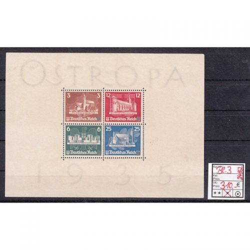 DR 1935, Mich.-Nr.: 576-79  Block 3 (*) bitte Lesen