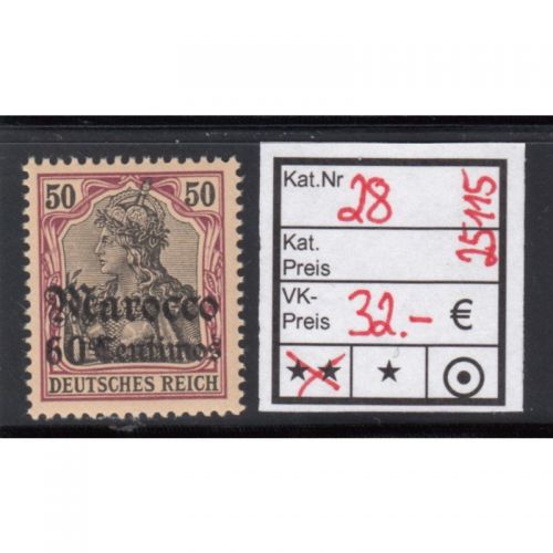 DAP Marokko 1905, Mich.-Nr.: 28  **