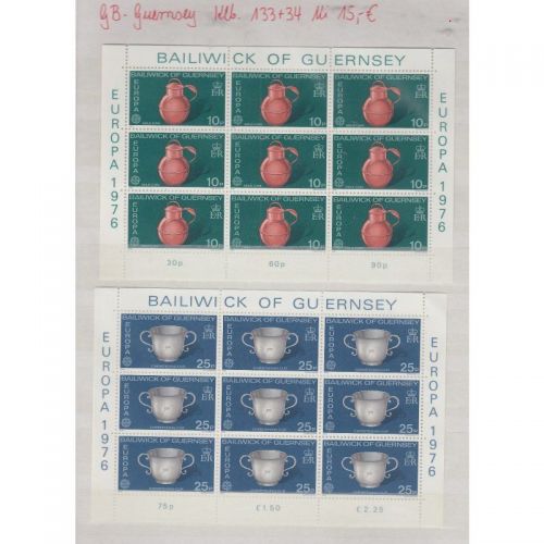 GB-Guernsey 1976, Mich.-Nr.: 133-34 ** Kleinbogen