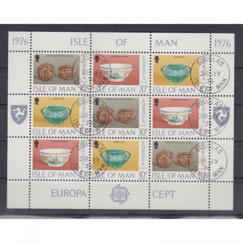 GB-Isle of Man 1976, Mich.-Nr.: 82-87 gestempelt Kleinbogen