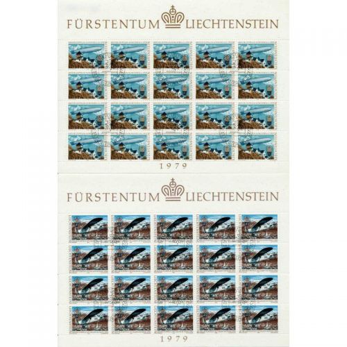 Liechtenstein 1979 : Mi.-Nr.:723+24 gestempelt Bogen