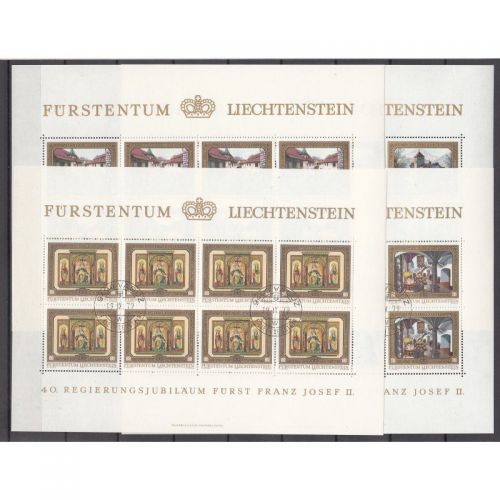Liechtenstein 1978 : Mi.-Nr.:706-09 gestempelt / Vaduz Bogen