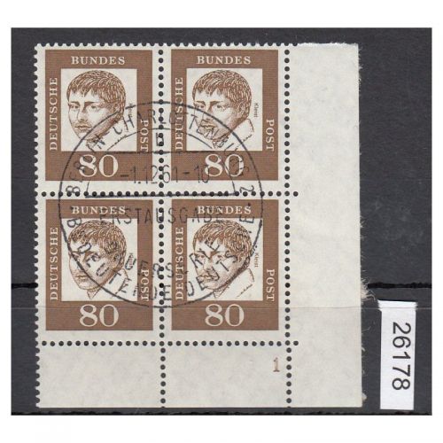 Bund 1961, Mich.-Nr.: 359 y LUXUS  Gestempelt + gummi  Berlin-Charlottenburg ERSTTAG