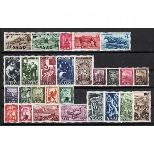 Saarland  1949 Mi. Nr. 262-288 ** Komplett