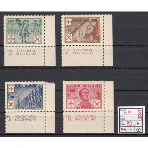 Belgien Wolonische Legion  Mi.-Nr. I-IV **