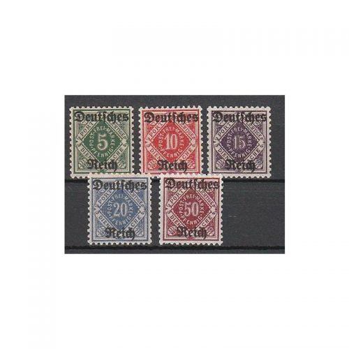 DR Dienst 1920, Mich.-Nr.:D 52-56 **   LUXUS