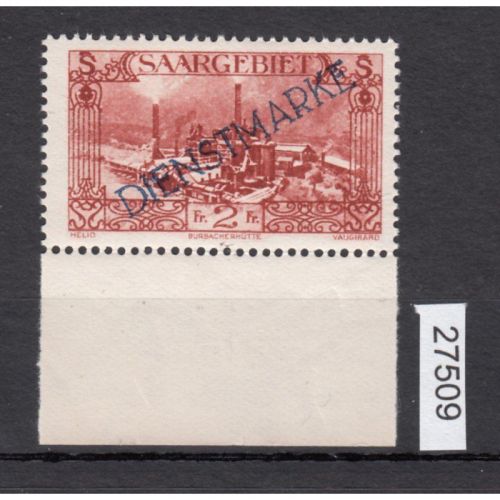 Saargebiet 1927 Mi. Nr. 21 **  geprüft (Dienstmarken)