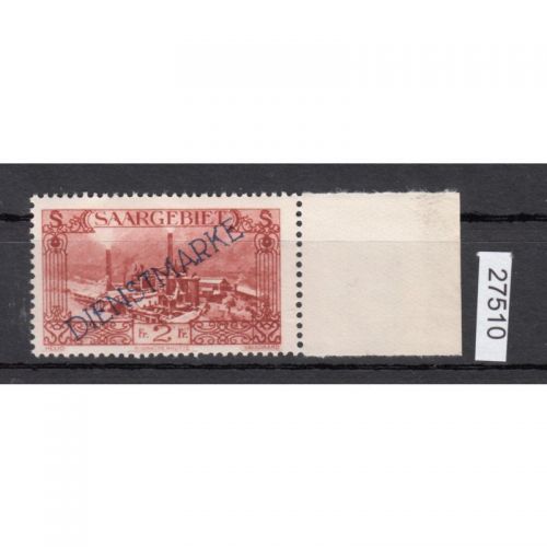 Saargebiet 1927 Mi. Nr. 21 **  geprüft (Dienstmarken)