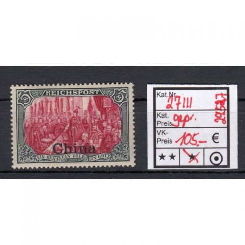 DAP China 1901, Mich.-Nr.: 27 III * geprüft Befund