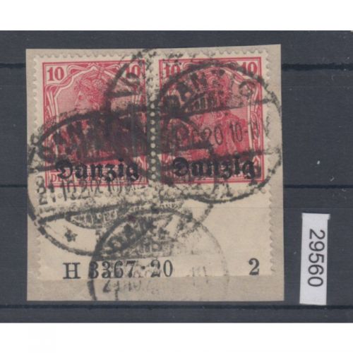 Danzig 1920 Mi.  Nr. 2 b  HAN  gestempelt  geprüft Befund
