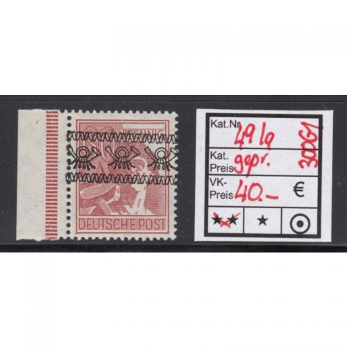 Bizone 1948  Mi. Nr. 49 I a ** geprüft