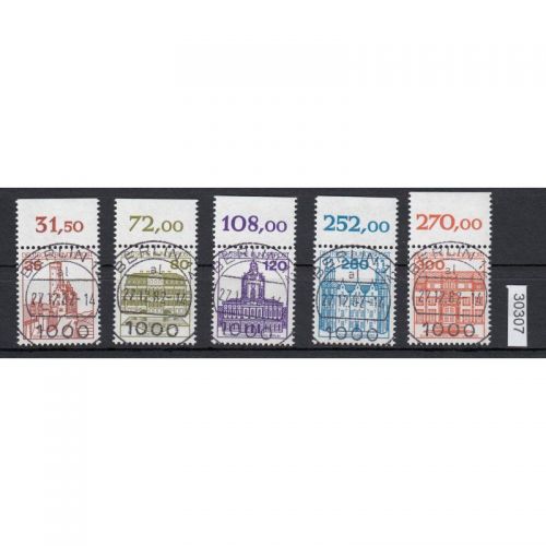 Bund 1982, Mich.-Nr.: 1139-43 Oberrand LUXUS Gestempelt mit Berlin Stpl.