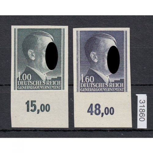 GG 1942, Mi.-Nr. 86+88 U **  Unterrand