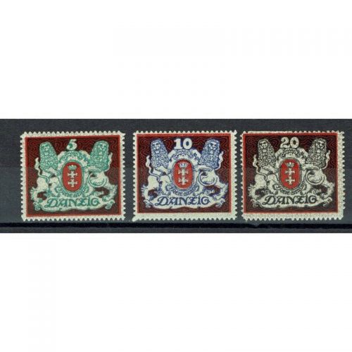 Danzig 1921 Mi.Nr. 87-89  *