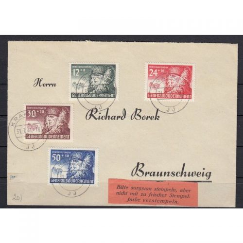 GG 1940, Mi.-Nr. 59-62 Satzbrief Kpl. Krakau