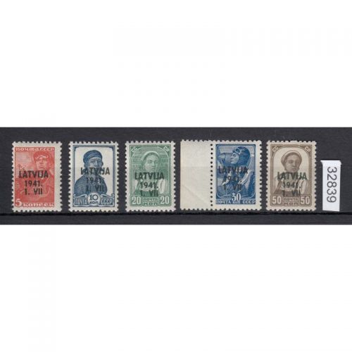 Lettland  , Mi.-Nr.  1-6 ** (ohne 3)  Michel 26,00