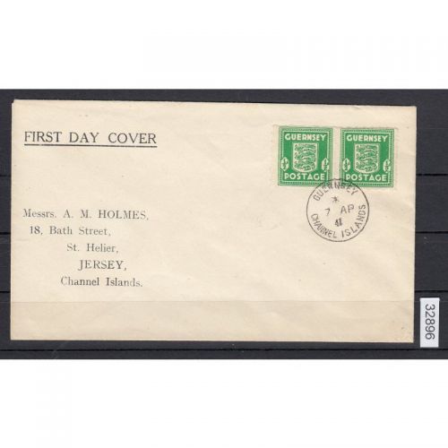 Guernsey, Mi.-Nr. 1 Brief  FDC