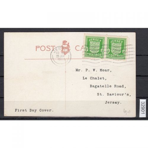 Jersey, Mi.-Nr. 1 Karte  FDC   AK