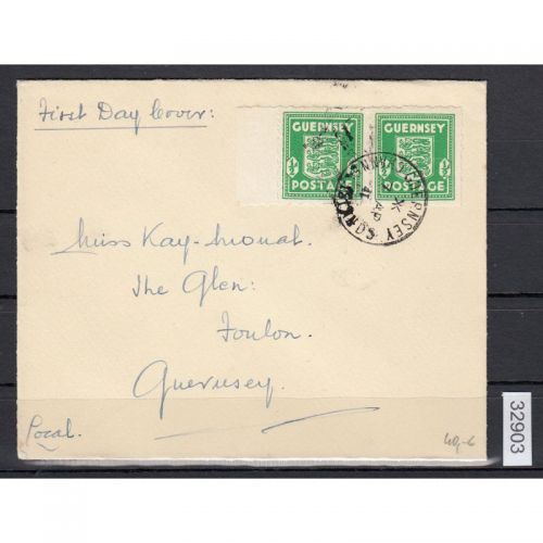 Guernsey, Mi.-Nr. 1 Brief  FDC