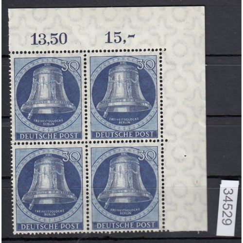 Berlin 1951, Mich.-Nr.: 78 ** Eckrand 4er