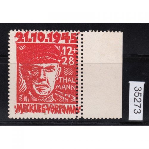 SBZ  1945 Mi.-Nr.:  22 a ** geprüft   Doppelzähnung