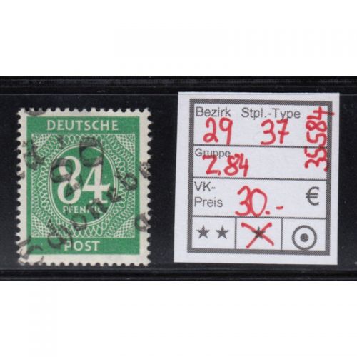 Bezirk 29 nr. 37  Schönebeck *   Z 84 Pf    geprüft