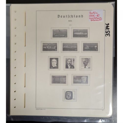 Leuchtturm Berlin 1975-80 Vordruck  Alte Beschtiftung mit Klemmtaschen gebraucht