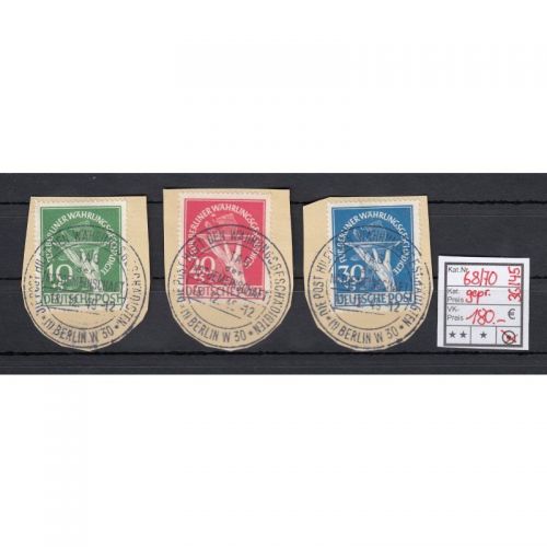Berlin 1949, Mich.-Nr.: 68-70 gestempelt  geprüft  Berlin-Stempel