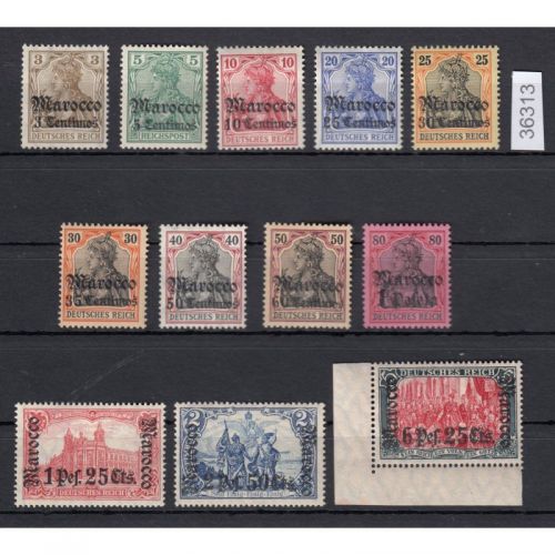 DAP Marokko 1906, Mich.-Nr.: 34-45 *