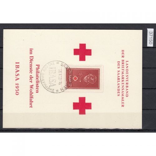 Saarland 1950 Mi. Nr. 292 Gestempelt auf Karte Ersttag  (002)
