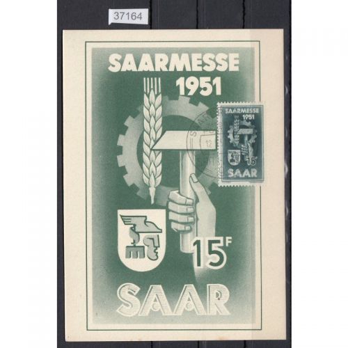 Saarland 1951 Mi. Nr. 306 Gestempelt auf Karte FDC