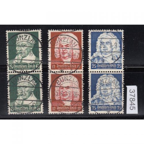 DR 1935, Mich.-Nr.: 573-75 LUXUS  gestempelt + Gummi   Paar