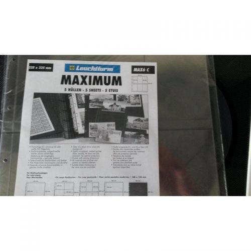 5 Leuchtturm  Hüllen Maximum MAX6 C  325x335 mm für alte Postkarten Neu - OVP 32