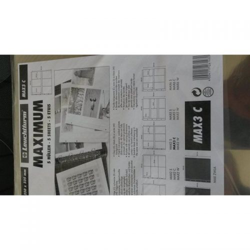 5 Leuchtturm  Hüllen Maximum MAX3 C  350x335 mm für alte Postkarten Neu - OVP 33