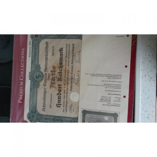 Aktie der Lichtenberger Terrain AG, Berlin 1928,  100 Reichsmark