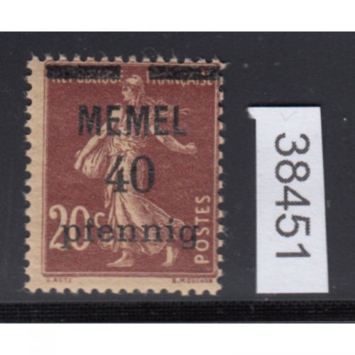 Memel 1920 Mi. Nr. 22 a **    geprüft