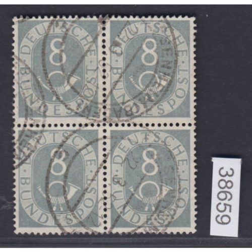 Bund 1951, Mich.-Nr.:  127 gestempelt 4er.-Block