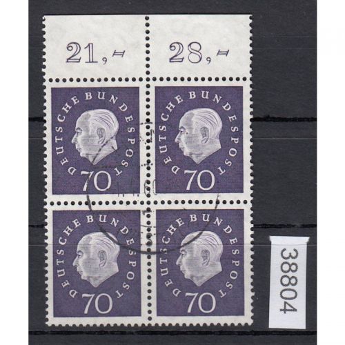 Bund 1959, Mich.-Nr.: 306 gestempelt 4er-block   Mi. 500,00