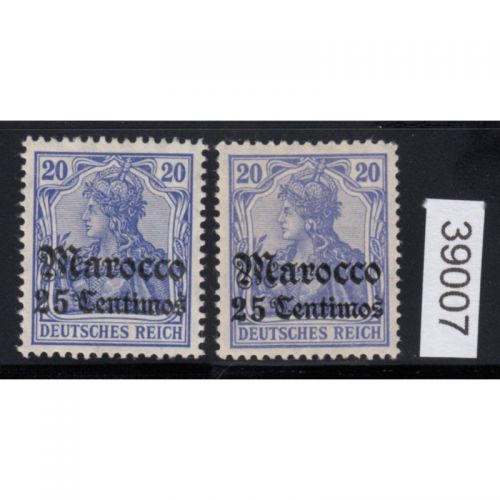 DAP Marokko 1906, Mich.-Nr.: 37 a+c *